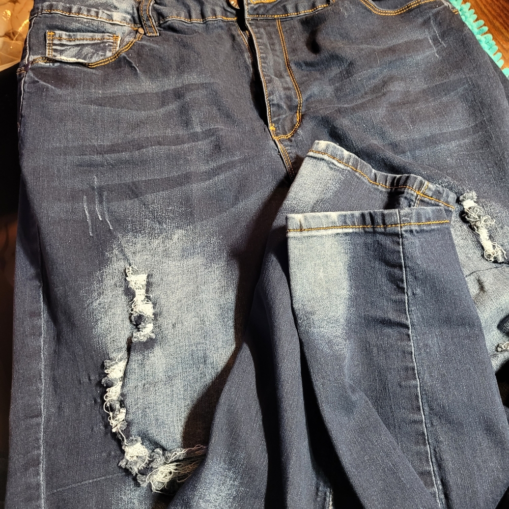 VIP Women's Skinny Jeans - Dark Blue - Picture 3 of 7